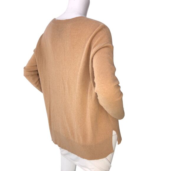 Halogen Sweater Womens S 100% Cashmere Camel V-Neck Long Sleeve - Picture 8 of 14